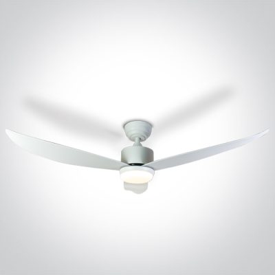 6302/W/V WHITE ABS ROD FAN 35W LED 22W CCTV IP20 230V