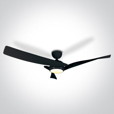 6304/B/V BLACK ABS ROD FAN 45W LED 22W CCTV IP20 230V