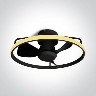 6300A/B/V BLACK ABS CEILING FAN 20W LED 28W CCTV IP20 230V