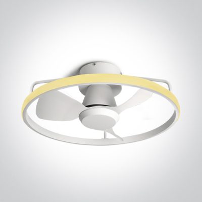 6300A/W/V WHITE ABS CEILING FAN 20W LED 28W CCTV IP20 230V