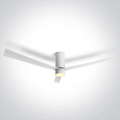 6322C/W/V WHITE ABS CEILING FAN 29W LED 15W CCTV IP20 230V