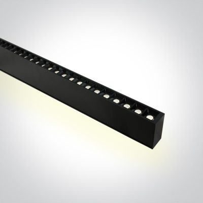 38150BU/B/C BLACK 48pcs SPOTS 40W 34d UGR17 + UPLIGHT 20W 120d CW 1300mm 230V DARK LIGHT