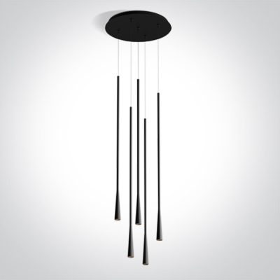 63076C/B/W BLACK 5x5W WW 230V