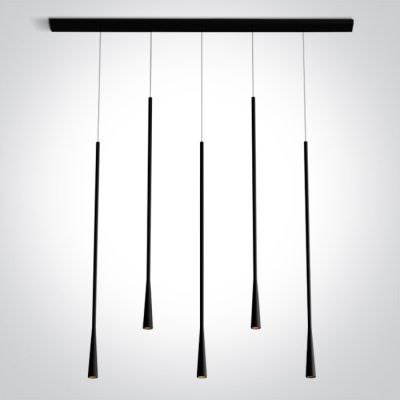 63076E/B/W BLACK 5x5W WW 230V