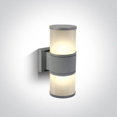 67098/G GREY WALL BRACKET 2xE27 20w