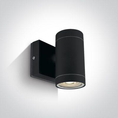 67130E/B BLACK WALL GU10 10W IP54