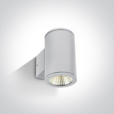 67138/W/W WHITE COB LED 2x6W WW IP54 230V