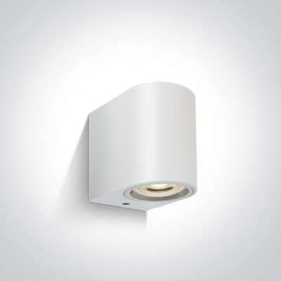 67142F/W WHITE WALL LIGHT GU10 6W IP65
