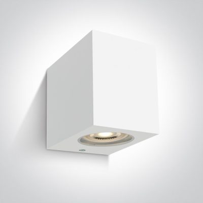 67142H/W WHITE WALL LIGHT GU10 6W IP65