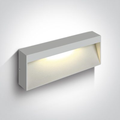 67359B/W/W WHITE WALL LIGHT 7W WW IP54 230V