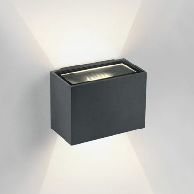 67374/AN/W ANTHRACITE WALL LIGHT 2x3W WW IP54 230V