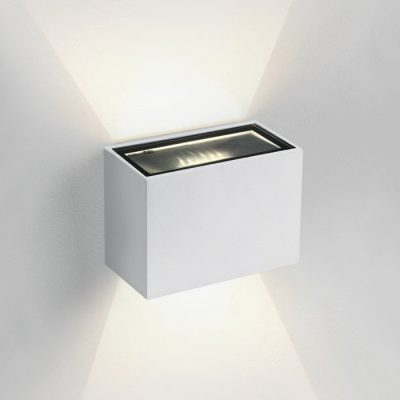 67374/W/W WHITE WALL LIGHT 2x3W WW IP54 230V