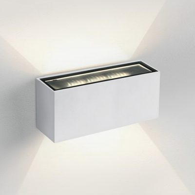 67374A/W/W WHITE WALL LIGHT 2x6W WW IP54 230V
