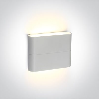 67376/W/W WHITE WALL LIGHT 2x3W WW IP54 230V