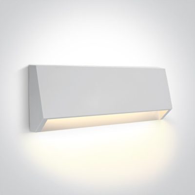 67386C/W/V WHITE WALL LIGHT 4W CCTV DARK LIGHT IP65 230V