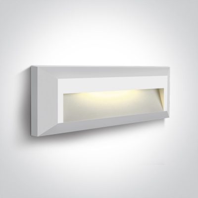 67388C/W/V WHITE WALL LIGHT 2W CCTV DARK LIGHT IP65 230V