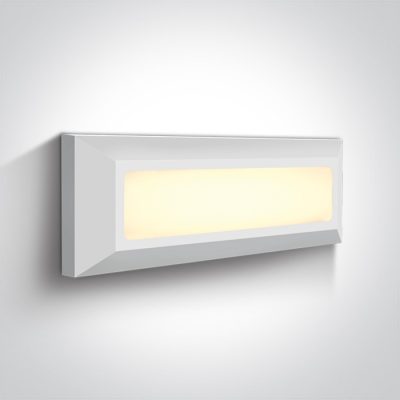 67394/W/V WHITE WALL LIGHT 3,5W CCTV IP65 230V