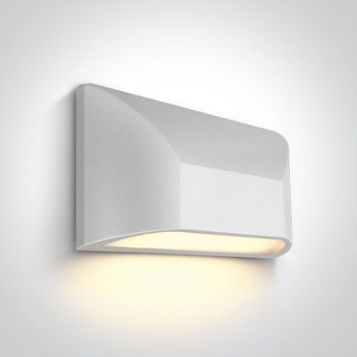 67396/W/V WHITE WALL LIGHT 6W CCTV IP65 230V