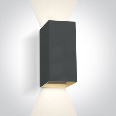 67398A/AN/W ANTHRACITE WALL 2x3W WW IP54 DARK LIGHT 100-240V