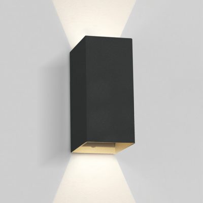67398A/B/W BLACK WALL 2x3W WW IP54 DARK LIGHT 100-240V