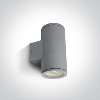 67400B/G GREY WALL GU10 2x10W IP54