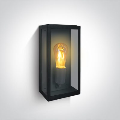 67406A/B BLACK WALL LIGHT 12W E27 IP43