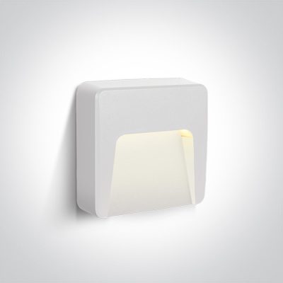 67417/W/V WHITE WALL LIGHT 1,5W CCTV DARK LIGHT IP65 230V