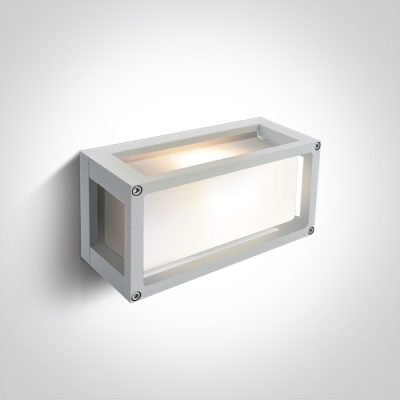67420/W WHITE E27 12W WALL LIGHT IP54
