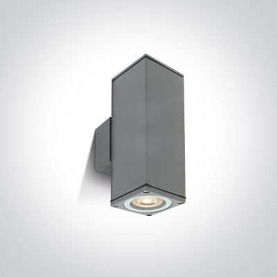 67426C/G GREY WALL 2xGU10 10W IP54 100-240V