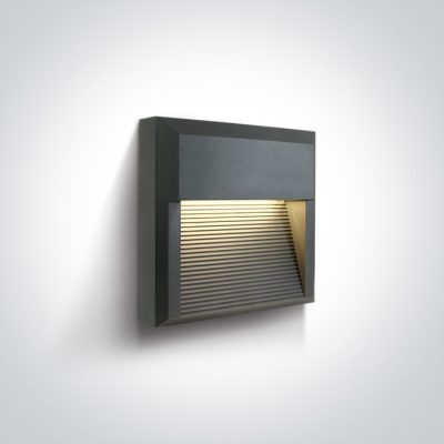 67430A/AN/V ANTHRACITE WALL LIGHT 8W CCTV DARK LIGHT IP65 230V