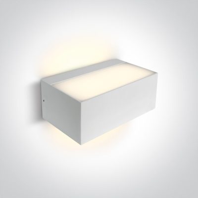 67518/W WHITE E27 WALL LIGHT 12W IP65 100-240V