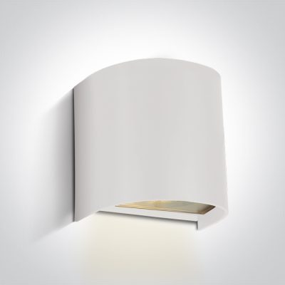 67536A/W WHITE WALL LIGHT GU10 6W IP65 100-240V