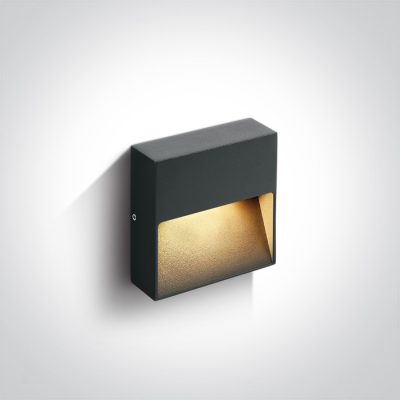 67359A/AN/V ANTHRACITE WALL LIGHT 3W CCTV IP65 DARK LIGHT 230V