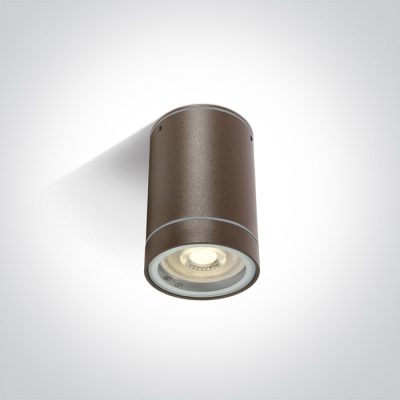 67130C/BR RUST BROWN CYLINDER GU10 10W IP54