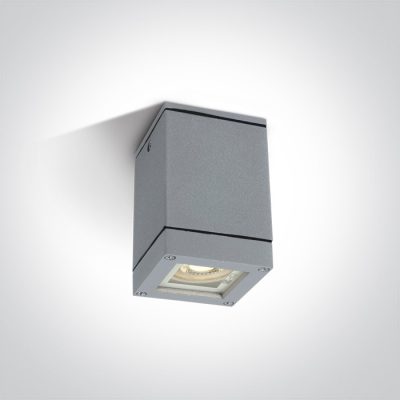 67130D/G GREY SQUARE CEIL GU10 10W IP54