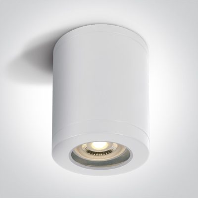 67142B/W WHITE CYLINDER GU10 10W IP65