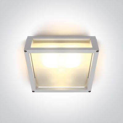 67420B/W WHITE E27 2x12W PLAFO IP54
