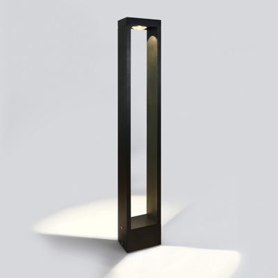 67470A/B/V BLACK BOLLARD 80cm 10W CCTV IP65 230V