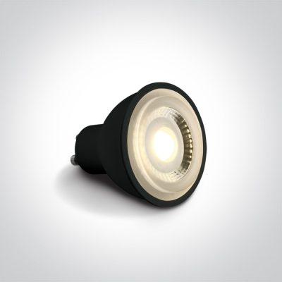 7306CBG/W BLACK COB 6W WW GU10 60deg 230V