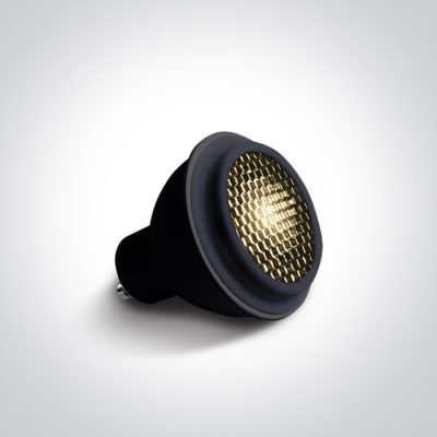 7306CHG/W BLACK COB 6W WW GU10 HONEYCOMB 60deg 230V