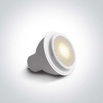 7306CHG/W/W WHITE COB 6W WW GU10 HONEYCOMB 60deg 230V