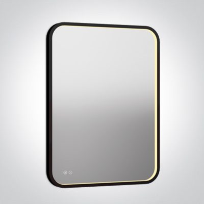 60208D/B/V BLACK RECTANGULAR MIRROR 20W CCTV IP44 230V DIMMABLE