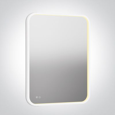 60208D/W/V WHITE RECTANGULAR MIRROR 20W CCTV IP44 230V DIMMABLE