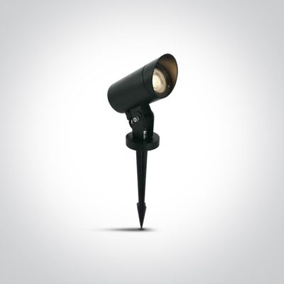 67464G/B BLACK GARDEN SPOT GU10 10W IP65 WITH SPIKE