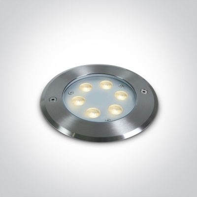 69066B/W 6X1W LED WW SS316 IP68 RECESSED UNDERWATER 24V