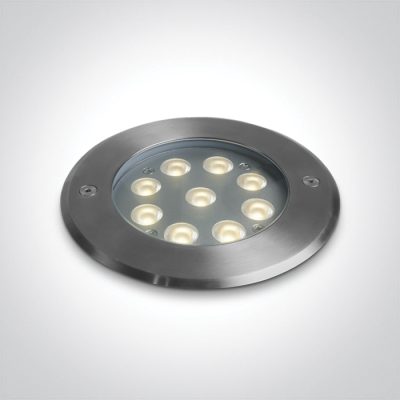 69076C/W SS316L IP67 INGROUND 9x1W WW 24V DC LOW DEPTH DIMMABLE