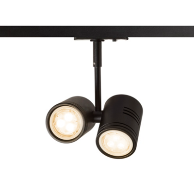 RENDL BEEBA II na jednookr. lištu čierna 230V LED GU10 2x8W