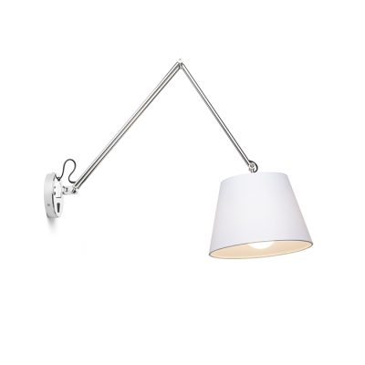 RENDL ASHLEY nástenná biela chróm 230V LED E27 15W