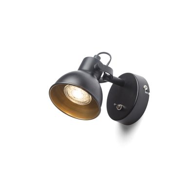 RENDL ROSITA I nástenná čierna/zlatá 230V LED GU10 9W