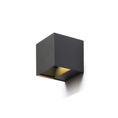 RENDL CARRE nástenná antracitová 230V LED 2x3W IP54 3000K